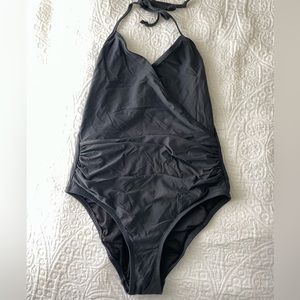 J. Crew rouched one-piece, halter neck